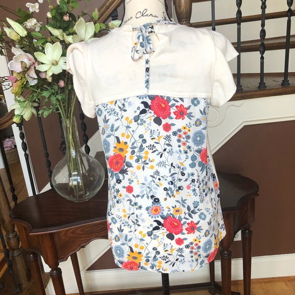 Ann Taylor LOFT White Sweater With Floral Back - Picture 3 of 8